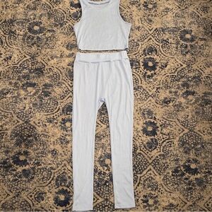 Women's Light Blue Sleeveless Jumpsuit